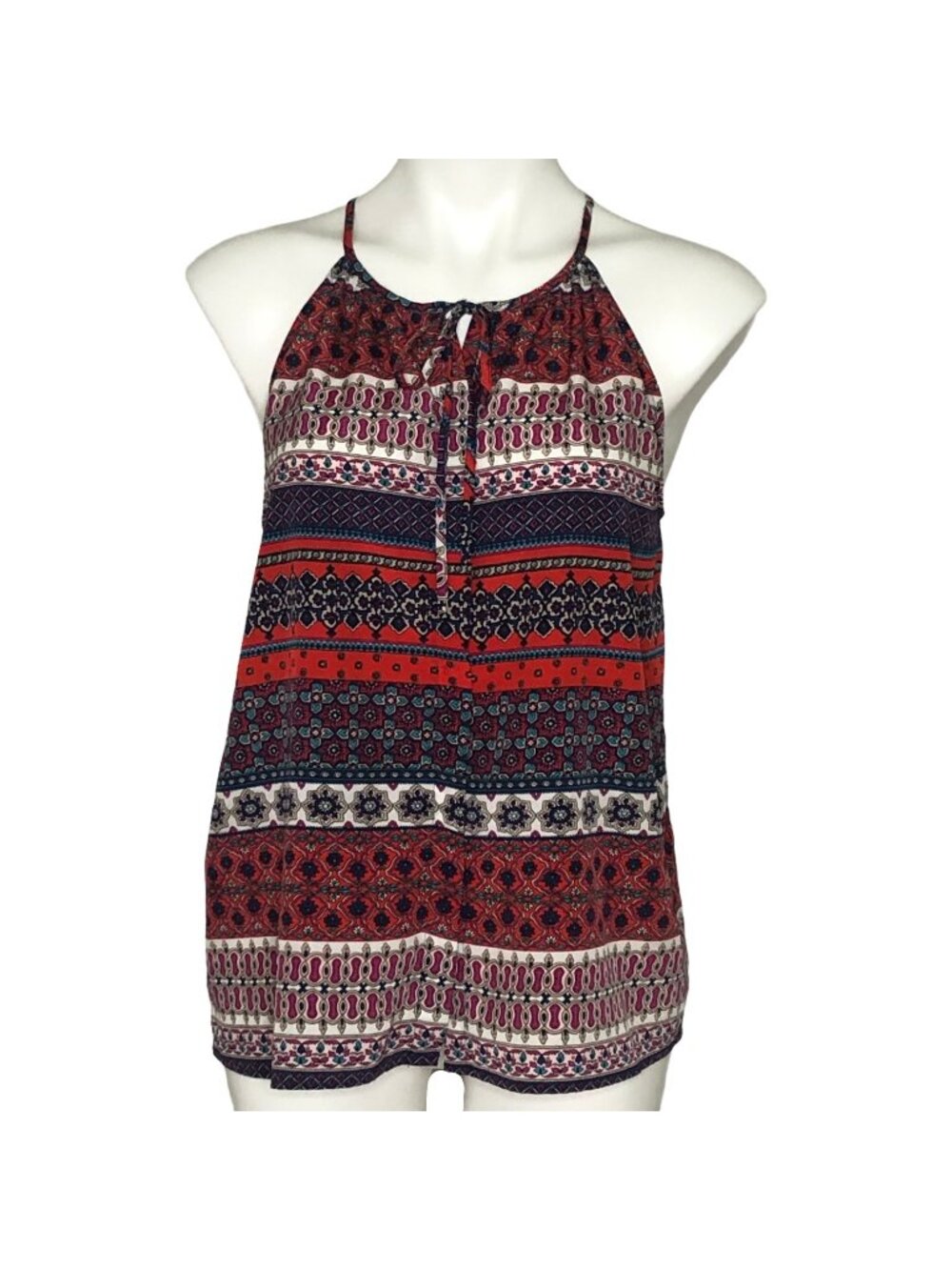 Collective Concepts Women's Racerback Tank Top, Red White Blue Size Large